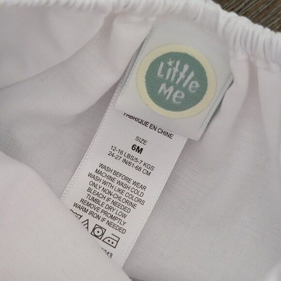 Little Me Baby Girl Size 6M NWOT Spring Floral 3 Piece Tank Shorts Bow Outfit - Picture 4 of 4